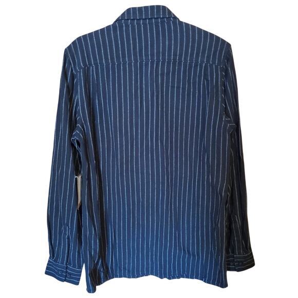 Vans Off The Wall Mens‎ Striped Shirt Sz S Button Long Sleeve Skater Black New - Picture 2 of 9